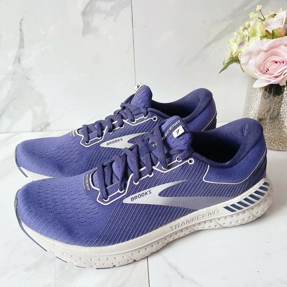 Brooks Transcend 7 Mens Road Running Shoe Deep Cobalt Grey Navy Blue US 8.5 D - Picture 2 of 7